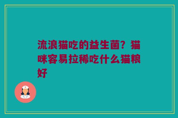 流浪猫吃的益生菌？猫咪容易拉稀吃什么猫粮好