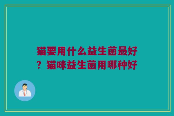 猫要用什么益生菌最好？猫咪益生菌用哪种好