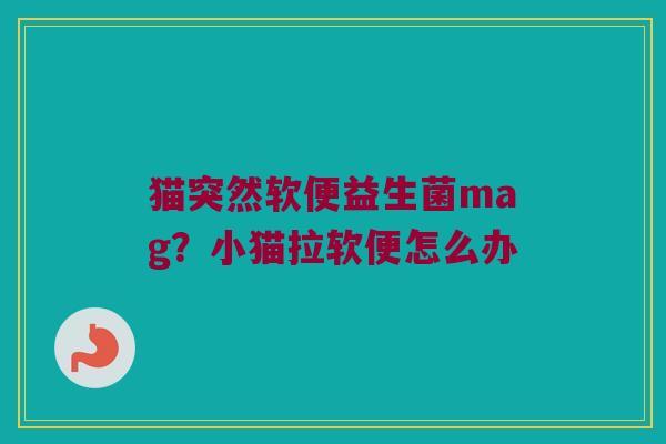 猫突然软便益生菌mag?小猫拉软便怎么办 猫突然软便益生菌mag?小猫拉软便怎么办