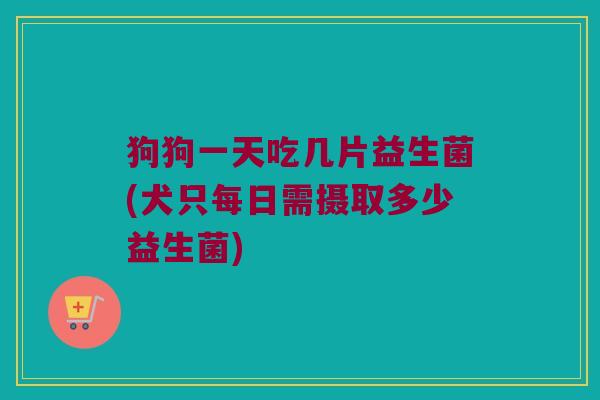 狗狗一天吃几片益生菌(犬只每日需摄取多少益生菌)