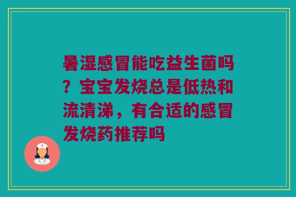暑湿能吃益生菌吗？宝宝发烧总是低热和流清涕，有合适的发烧药推荐吗