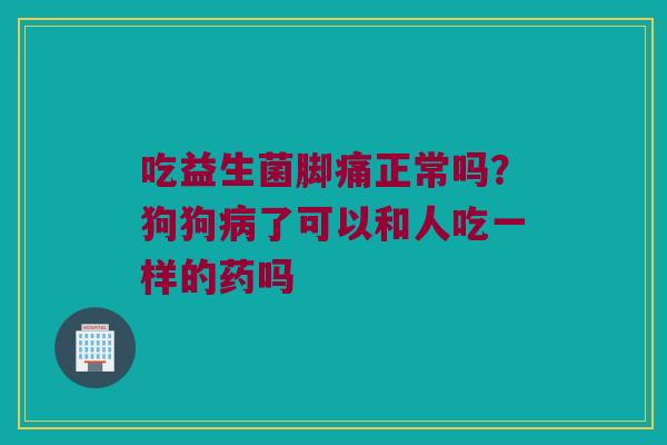 吃益生菌脚痛正常吗？狗狗病了可以和人吃一样的药吗