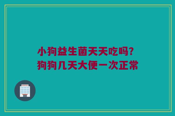 小狗益生菌天天吃吗?狗狗几天大便一次正常 小狗益生菌天天吃吗?狗狗几天大便一次正常