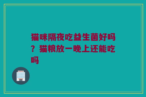 猫咪隔夜吃益生菌好吗？猫粮放一晚上还能吃吗