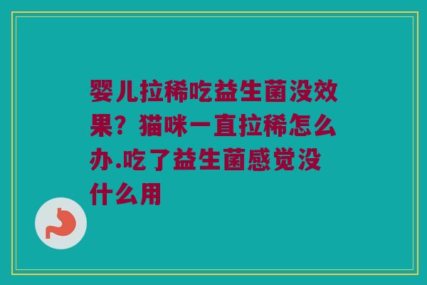 婴儿拉稀吃益生菌没效果？猫咪一直拉稀怎么办.吃了益生菌感觉没什么用