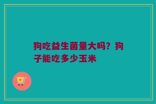 狗吃益生菌量大吗?狗子能吃多少玉米 狗吃益生菌量大吗?狗子能吃多少玉米