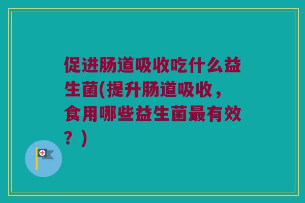 促进肠道吸收吃什么益生菌(提升肠道吸收,食用哪些益生菌有效?) 促进肠道吸收吃什么益生菌(提升肠道吸收,食用哪些益生菌有效?)