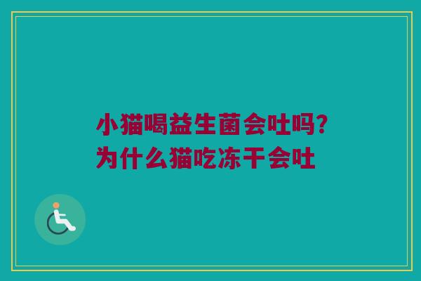 小猫喝益生菌会吐吗？为什么猫吃冻干会吐