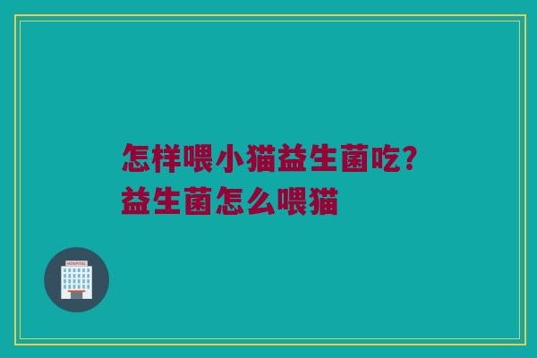 怎样喂小猫益生菌吃?益生菌怎么喂猫 怎样喂小猫益生菌吃?益生菌怎么喂猫