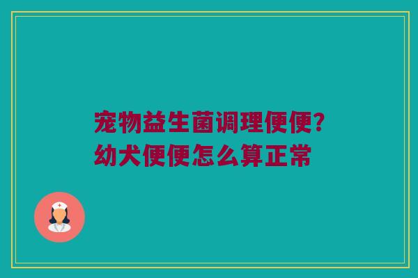 宠物益生菌调理便便？幼犬便便怎么算正常
