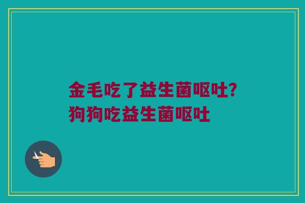 金毛吃了益生菌呕吐？狗狗吃益生菌呕吐