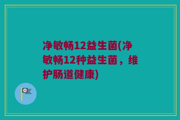 净敏畅12益生菌(净敏畅12种益生菌，维护肠道健康)