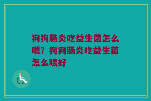 狗狗吃益生菌怎么喂?狗狗吃益生菌怎么喂好 狗狗吃益生菌怎么喂?狗狗吃益生菌怎么喂好