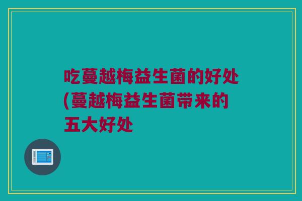 吃蔓越梅益生菌的好处(蔓越梅益生菌带来的五大好处