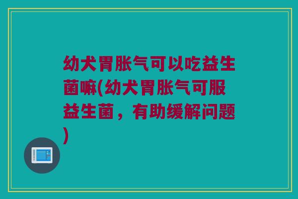 幼犬胃可以吃益生菌嘛(幼犬胃可服益生菌,有助缓解问题) 幼犬胃可以吃益生菌嘛(幼犬胃可服益生菌,有助缓解问题)