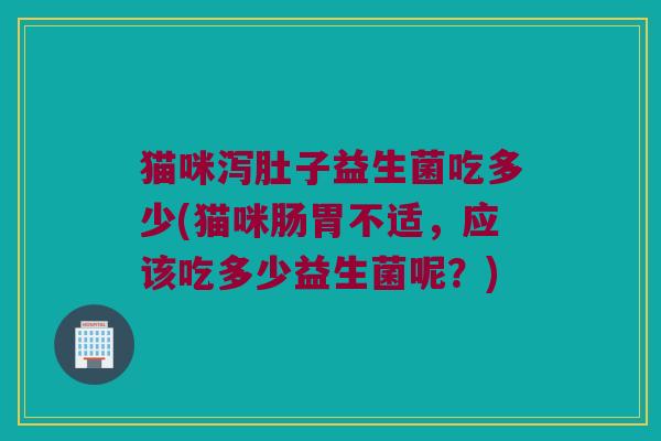 猫咪泻肚子益生菌吃多少(猫咪肠胃不适，应该吃多少益生菌呢？)