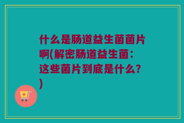 什么是肠道益生菌菌片啊(解密肠道益生菌:这些菌片到底是什么?) 什么是肠道益生菌菌片啊(解密肠道益生菌:这些菌片到底是什么?)
