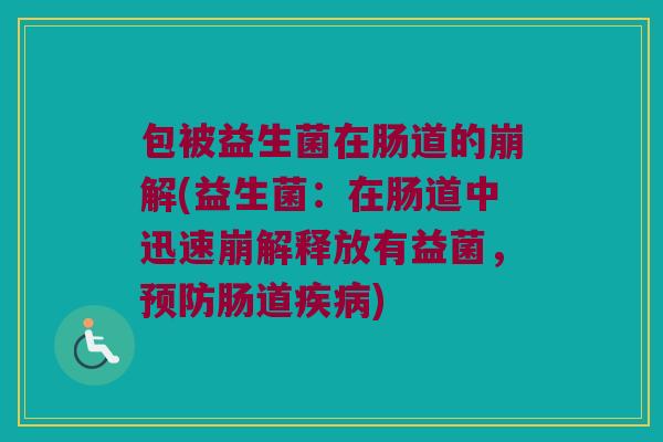 包被益生菌在肠道的崩解(益生菌：在肠道中迅速崩解释放有益菌，预防肠道疾病)