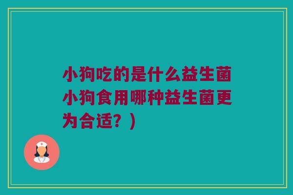 小狗吃的是什么益生菌小狗食用哪种益生菌更为合适?) 小狗吃的是什么益生菌小狗食用哪种益生菌更为合适?)