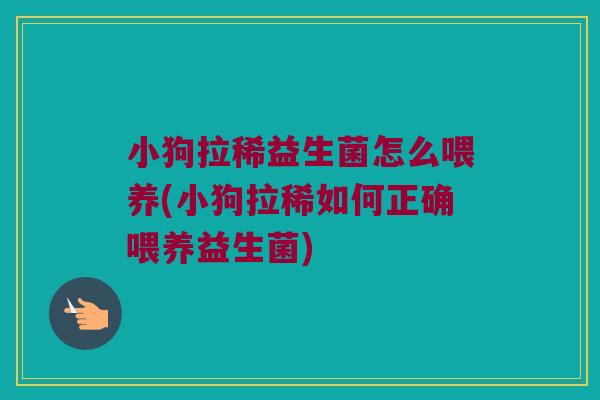 小狗拉稀益生菌怎么喂养(小狗拉稀如何正确喂养益生菌) 小狗拉稀益生菌怎么喂养(小狗拉稀如何正确喂养益生菌)