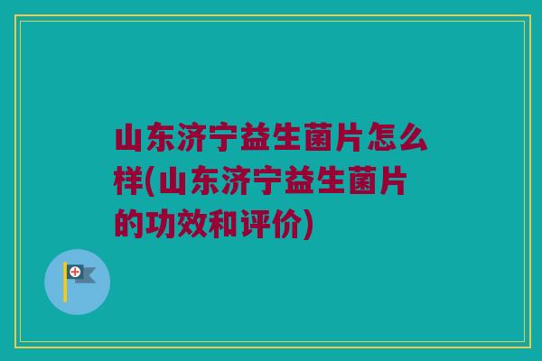 山东济宁益生菌片怎么样(山东济宁益生菌片的功效和评价)