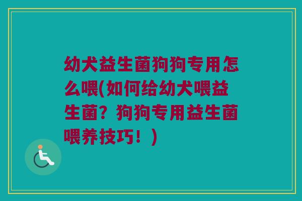 幼犬益生菌狗狗专用怎么喂(如何给幼犬喂益生菌？狗狗专用益生菌喂养技巧！)