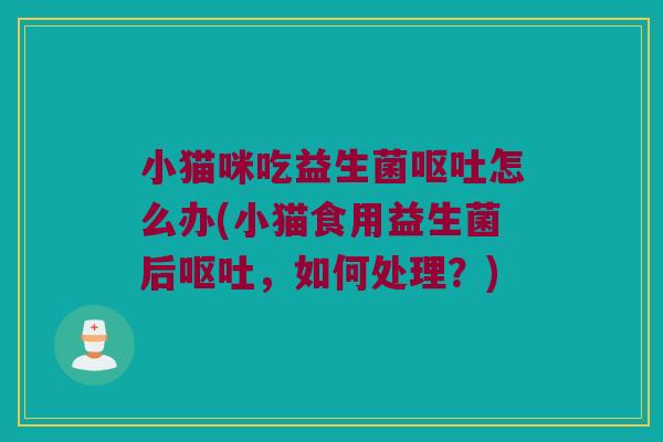小猫咪吃益生菌呕吐怎么办(小猫食用益生菌后呕吐，如何处理？)