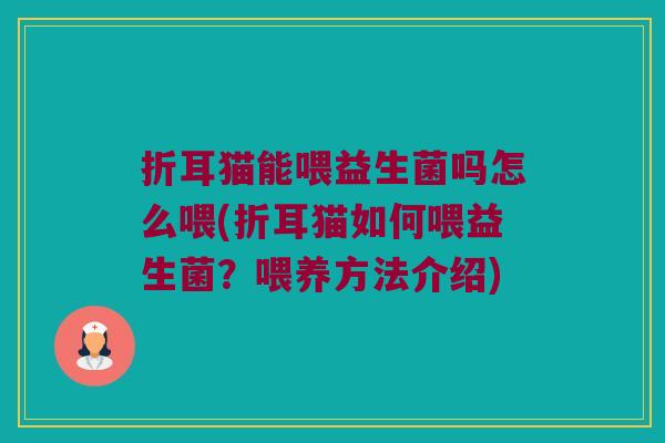 折耳猫能喂益生菌吗怎么喂(折耳猫如何喂益生菌？喂养方法介绍)