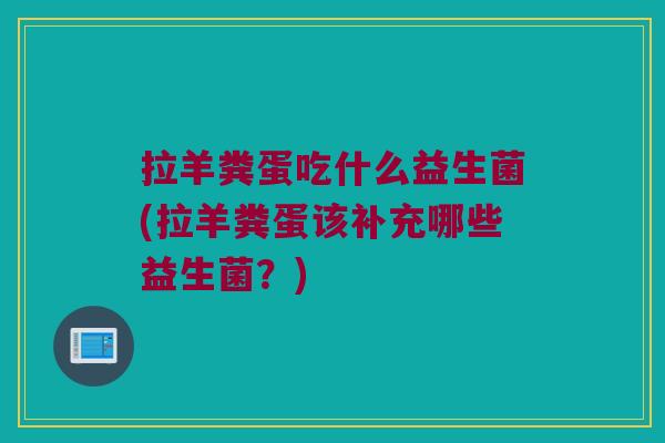 拉羊粪蛋吃什么益生菌(拉羊粪蛋该补充哪些益生菌?) 拉羊粪蛋吃什么益生菌(拉羊粪蛋该补充哪些益生菌?)