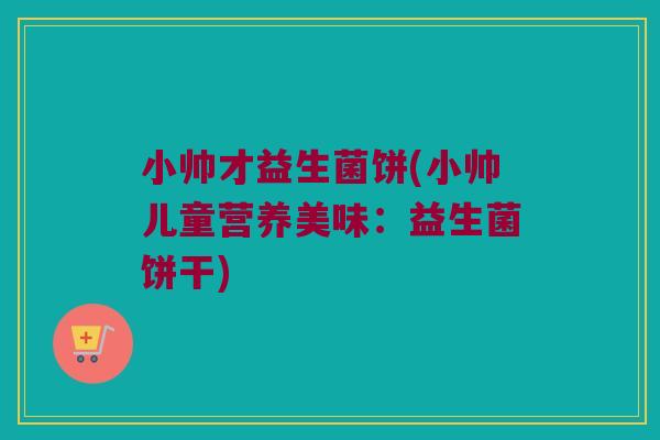 小帅才益生菌饼(小帅儿童营养美味：益生菌饼干)