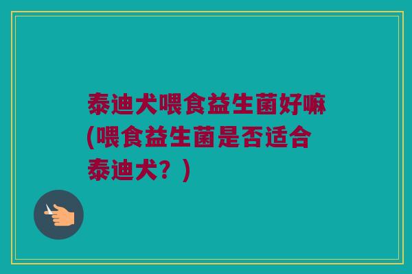 泰迪犬喂食益生菌好嘛(喂食益生菌是否适合泰迪犬？)