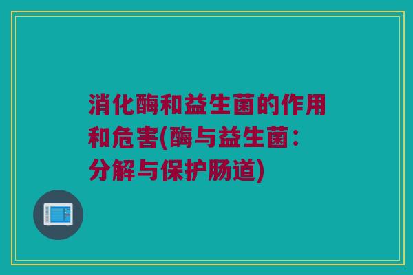 消化酶和益生菌的作用和危害(酶与益生菌：分解与保护肠道)