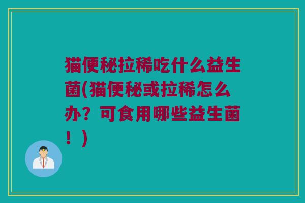 猫拉稀吃什么益生菌(猫或拉稀怎么办?可食用哪些益生菌!) 猫拉稀吃什么益生菌(猫或拉稀怎么办?可食用哪些益生菌!)