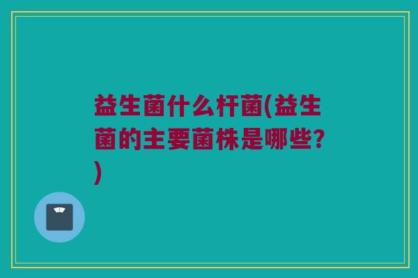 益生菌什么杆菌(益生菌的主要菌株是哪些？)