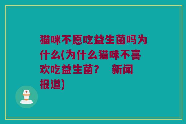 猫咪不愿吃益生菌吗为什么(为什么猫咪不喜欢吃益生菌？  新闻报道)