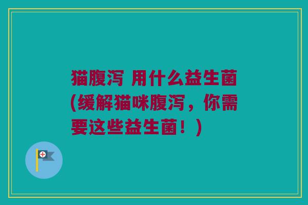 猫 用什么益生菌(缓解猫咪,你需要这些益生菌!) 猫 用什么益生菌(缓解猫咪,你需要这些益生菌!)