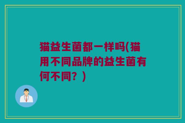 猫益生菌都一样吗(猫用不同品牌的益生菌有何不同？)
