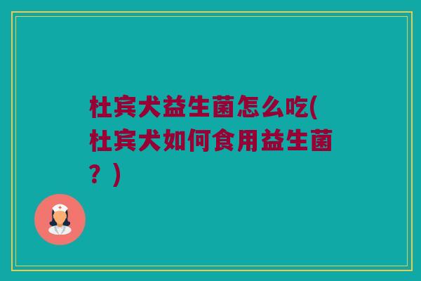 杜宾犬益生菌怎么吃(杜宾犬如何食用益生菌？)