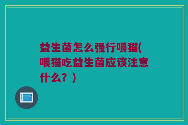 益生菌怎么强行喂猫(喂猫吃益生菌应该注意什么？)