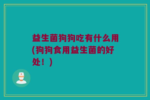 益生菌狗狗吃有什么用(狗狗食用益生菌的好处！)