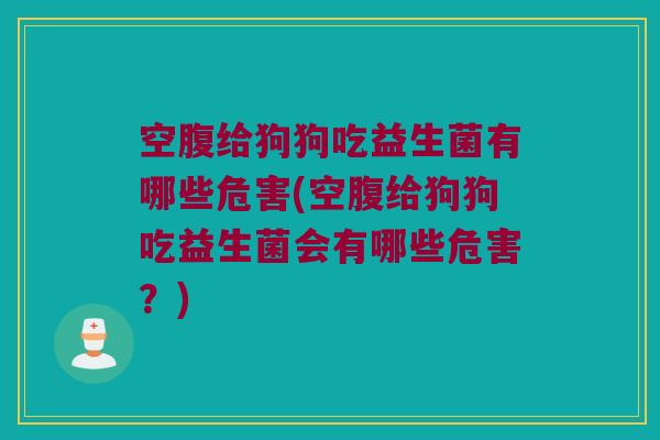 空腹给狗狗吃益生菌有哪些危害(空腹给狗狗吃益生菌会有哪些危害？)