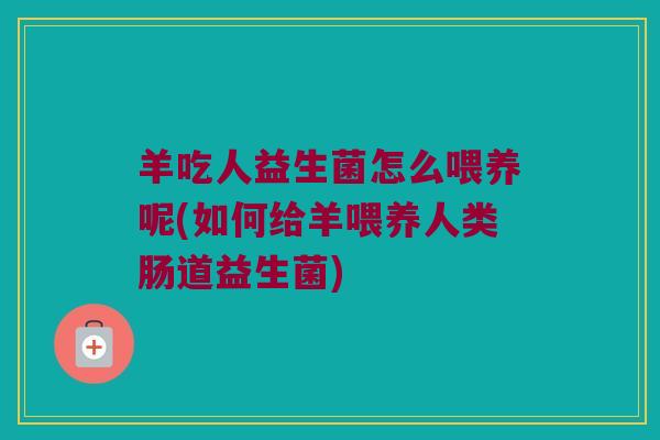 羊吃人益生菌怎么喂养呢(如何给羊喂养人类肠道益生菌)