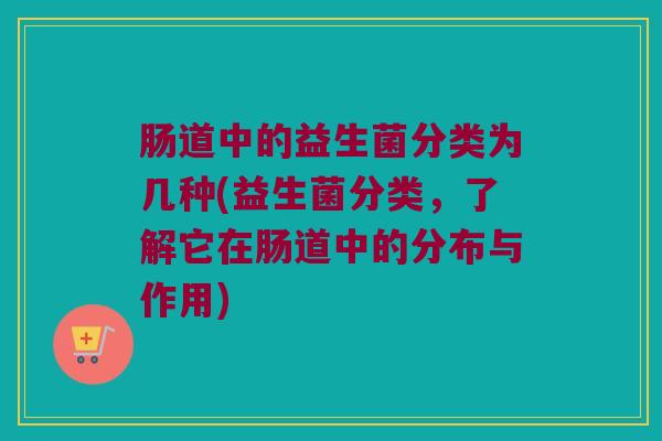 肠道中的益生菌分类为几种(益生菌分类，了解它在肠道中的分布与作用)