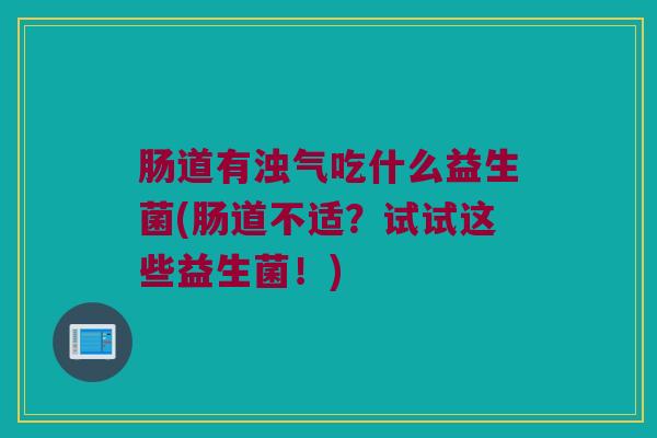 肠道有浊气吃什么益生菌(肠道不适？试试这些益生菌！)