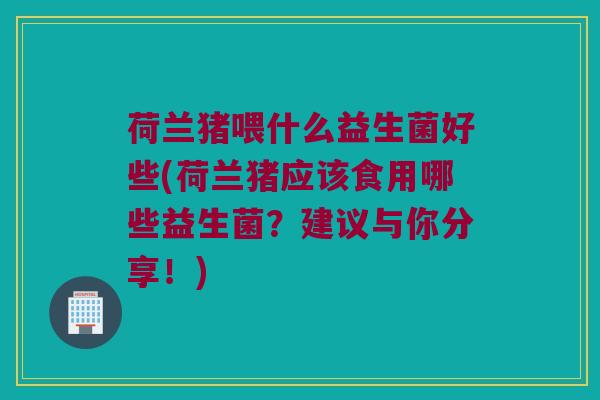 荷兰猪喂什么益生菌好些(荷兰猪应该食用哪些益生菌？建议与你分享！)