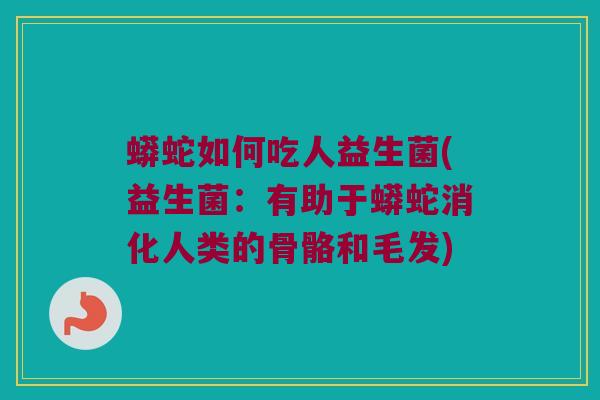 蟒蛇如何吃人益生菌(益生菌：有助于蟒蛇消化人类的骨骼和毛发)
