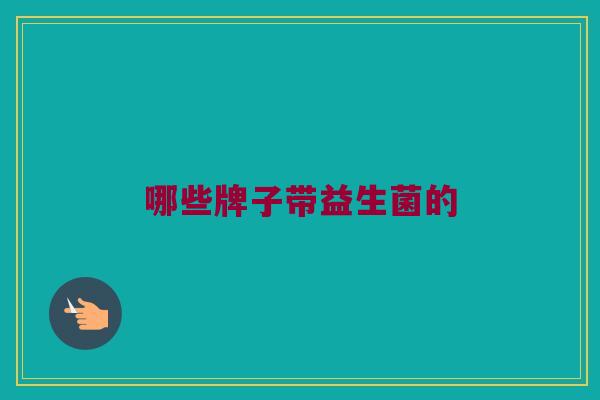 哪些牌子带益生菌的