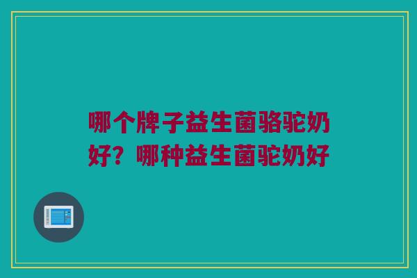 哪个牌子益生菌骆驼奶好？哪种益生菌驼奶好