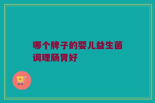 哪个牌子的婴儿益生菌调理肠胃好