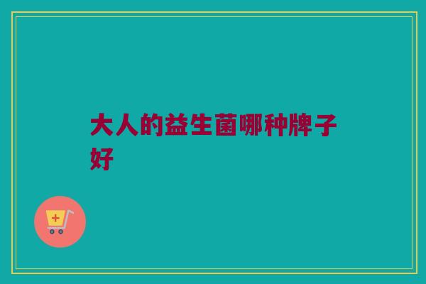 大人的益生菌哪种牌子好